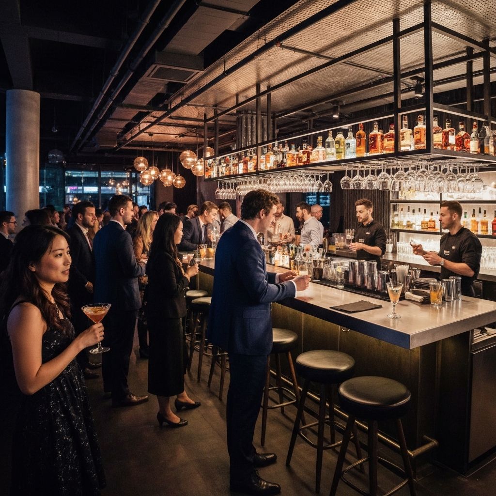 Busy bar scene